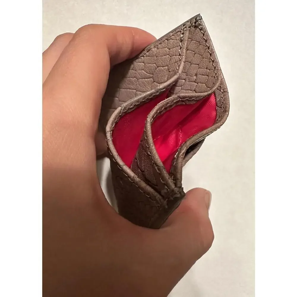 Lena Erziak Leather Credit Card Case New Taupe - Picture 4 of 4